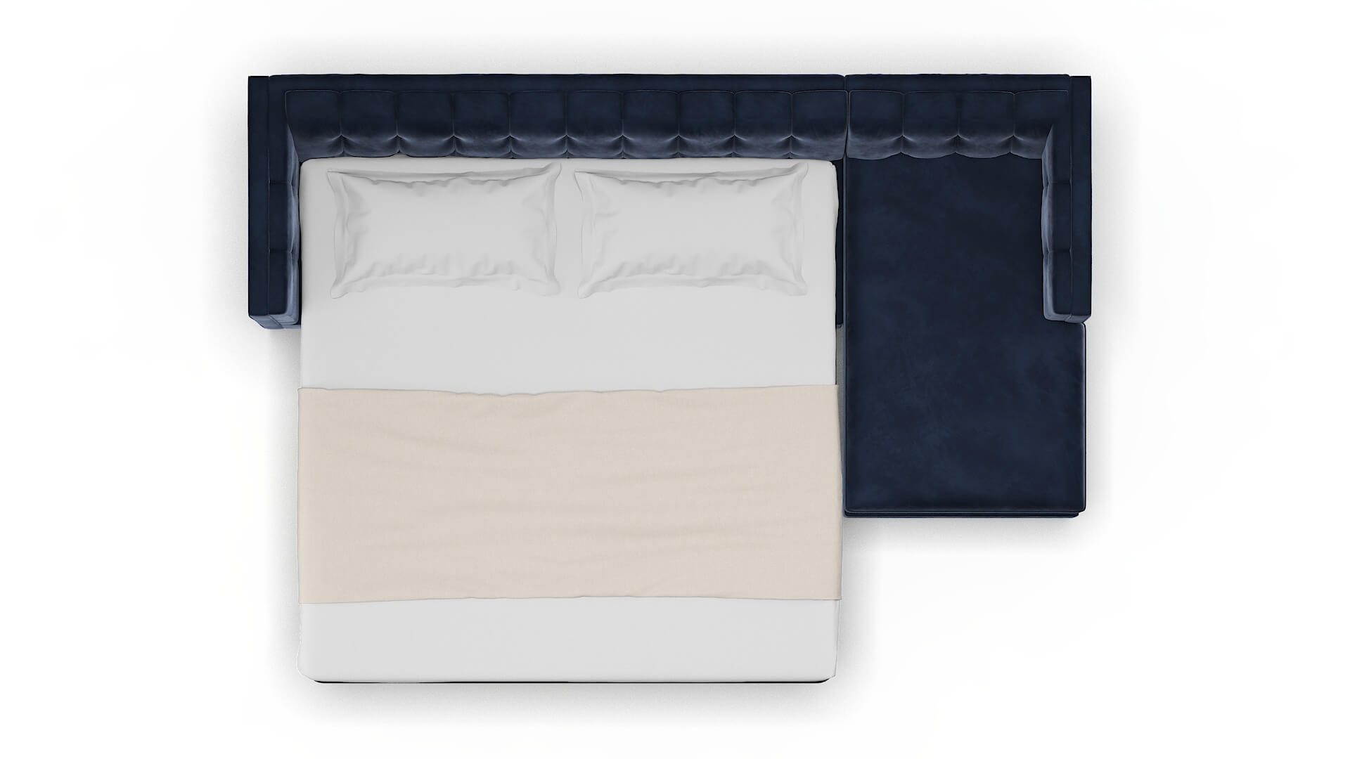 Grant Royale Cobalt Panel Sleeper Espresso legs 3