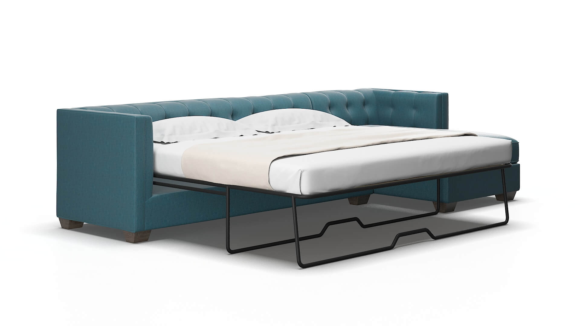Grant Royale Electric_blue Panel Sleeper espresso legs 2