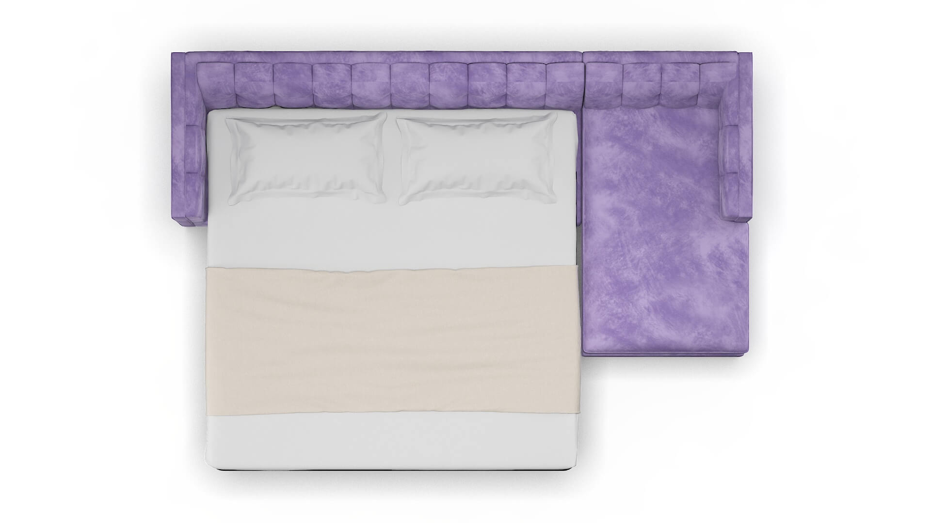 Grant Royale Lavender Panel Sleeper Espresso legs 3