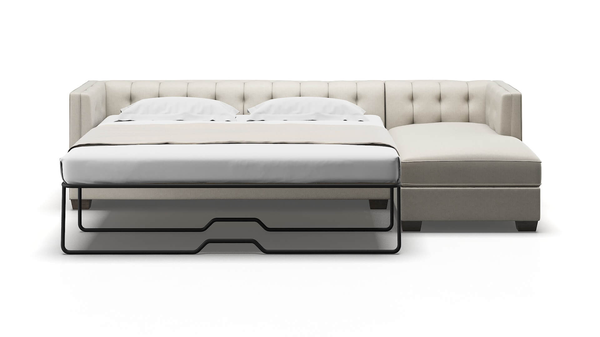 Grant Sasha Linen Panel Sleeper Espresso legs 1