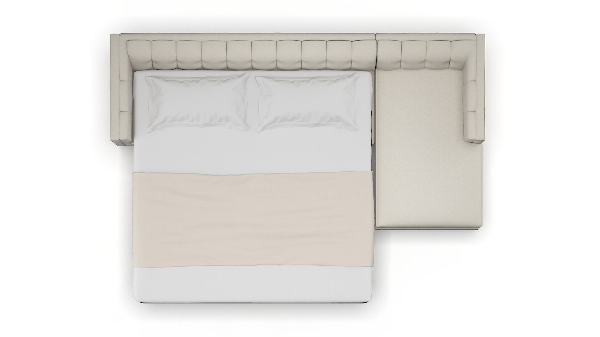 Grant Sasha Linen Panel Sleeper Espresso legs 3