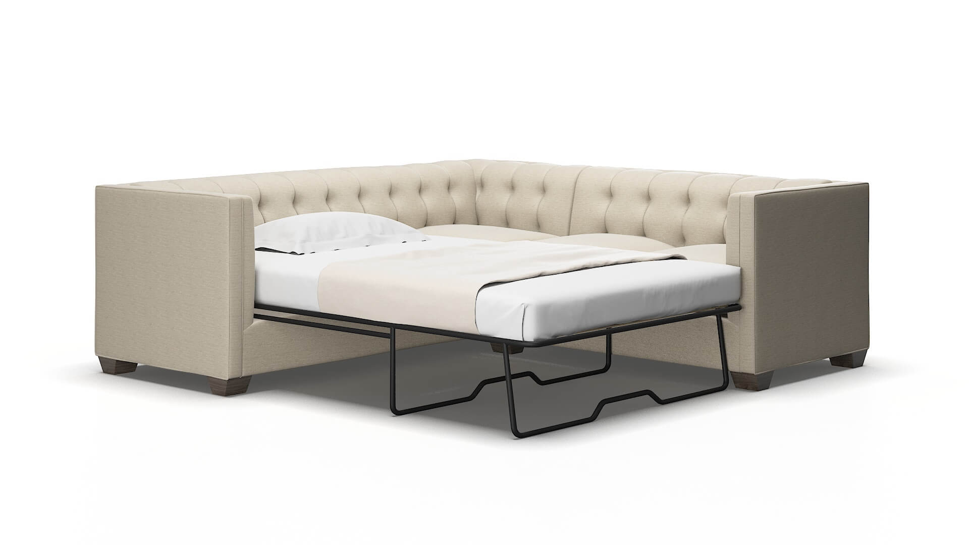 Grant Sosoftness 72 Sectional sleeper Espresso Legs  2