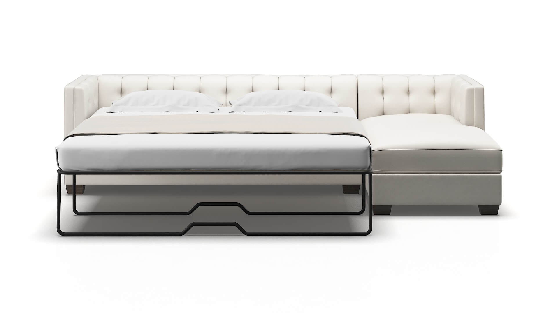 Grant Venice Eggshell Panel Sleeper Espresso legs 1