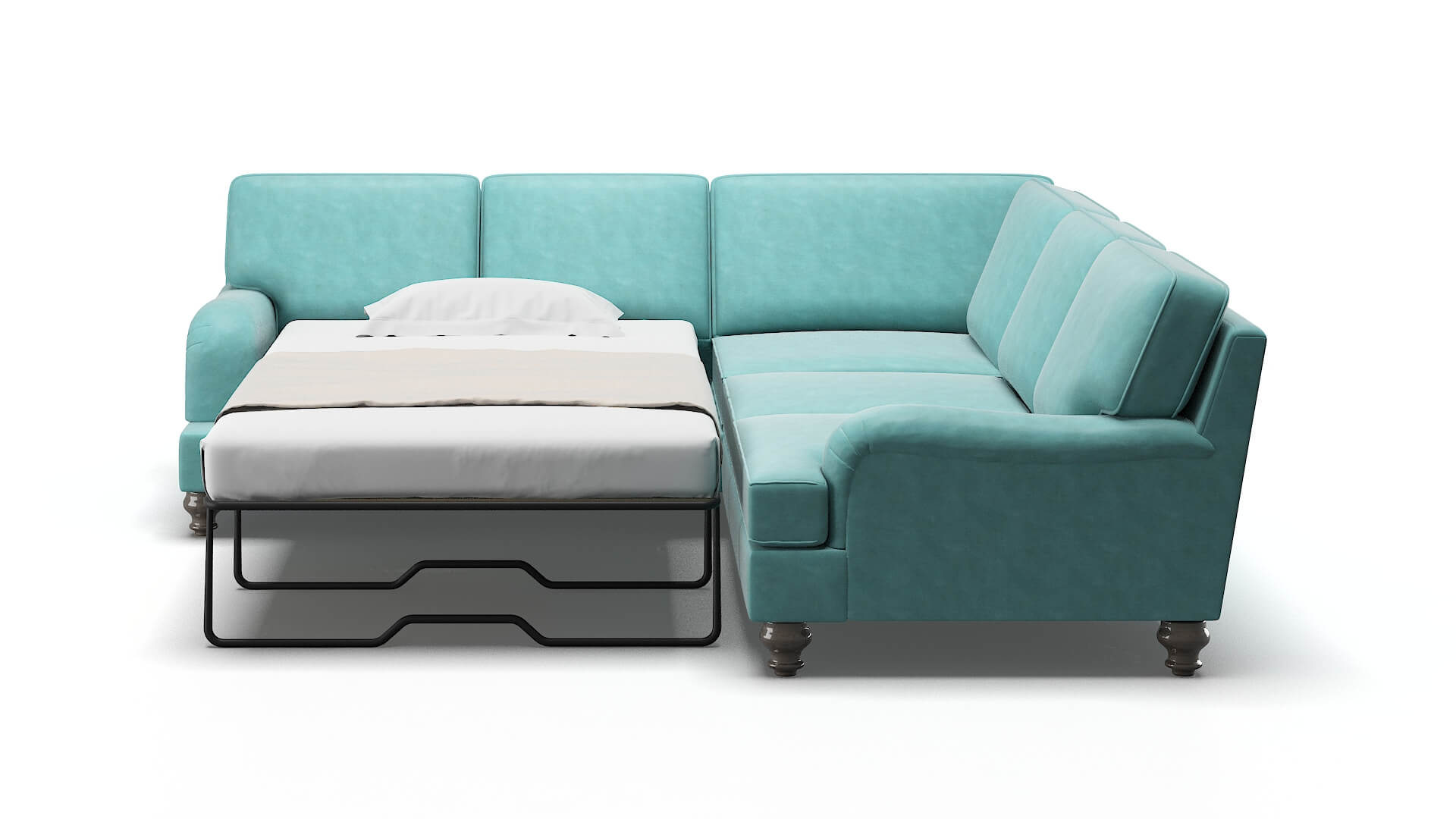 Hamilton Avalon_hp Aqua Sectional Sleeper Espresso legs 1