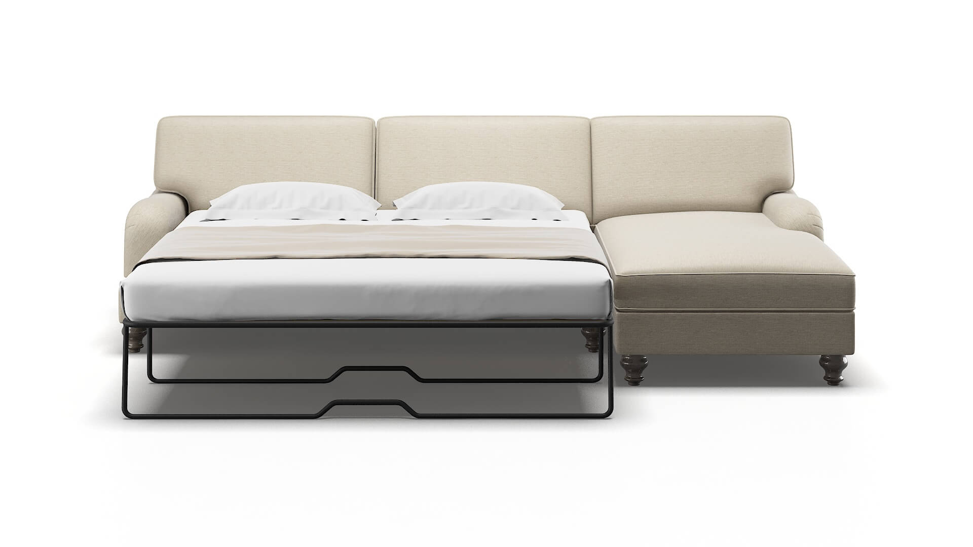 Hamilton Avenger Pumice Panel Sleeper Espresso legs 1