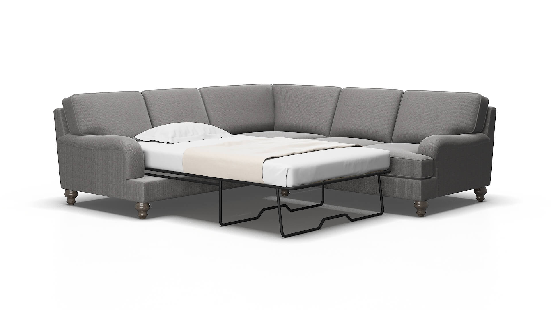 Hamilton Avenger Zinc Sectional Sleeper Espresso legs 2