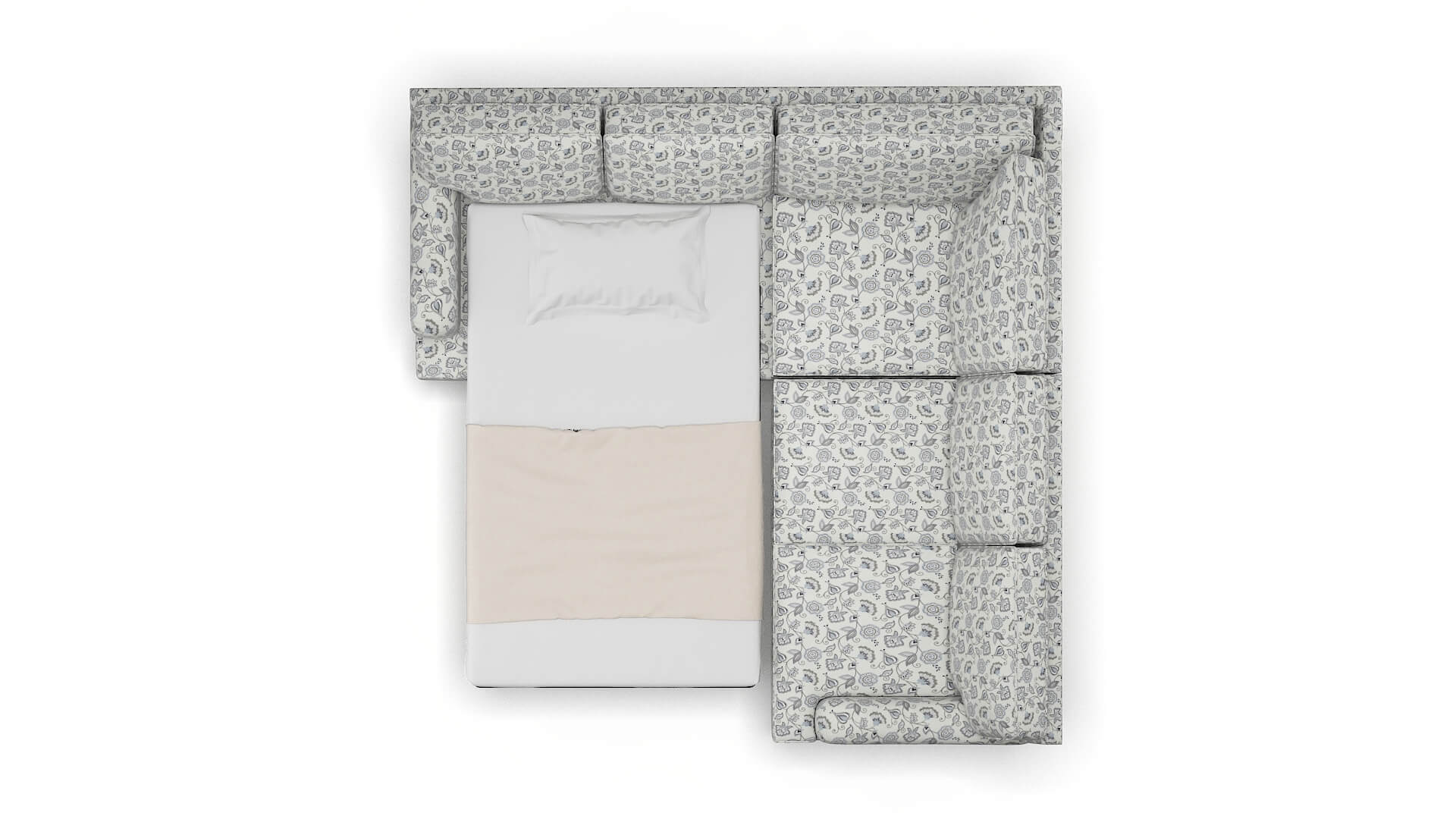 Hamilton Avignon Sky Sectional Sleeper Espresso legs 3