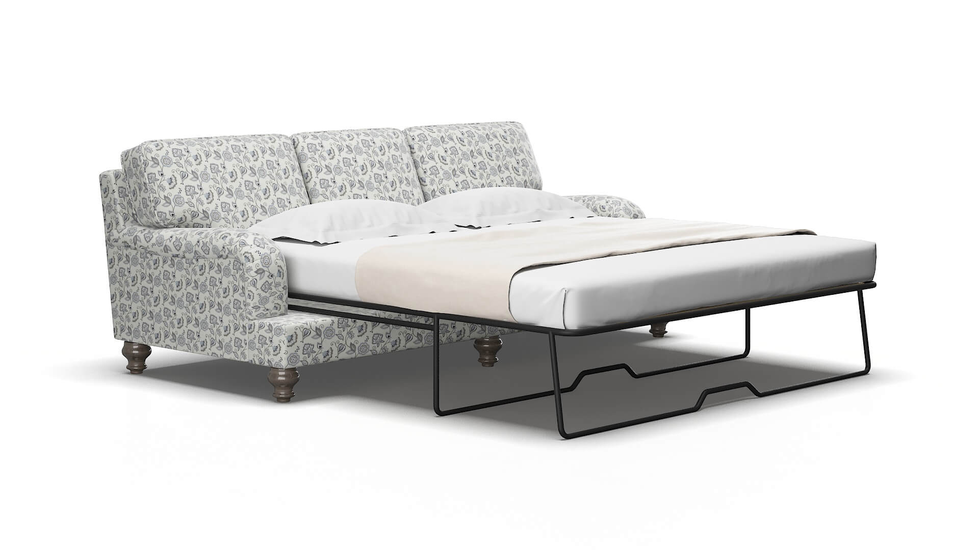 Hamilton Avignon sky Sofa sleeper Espresso Legs  2