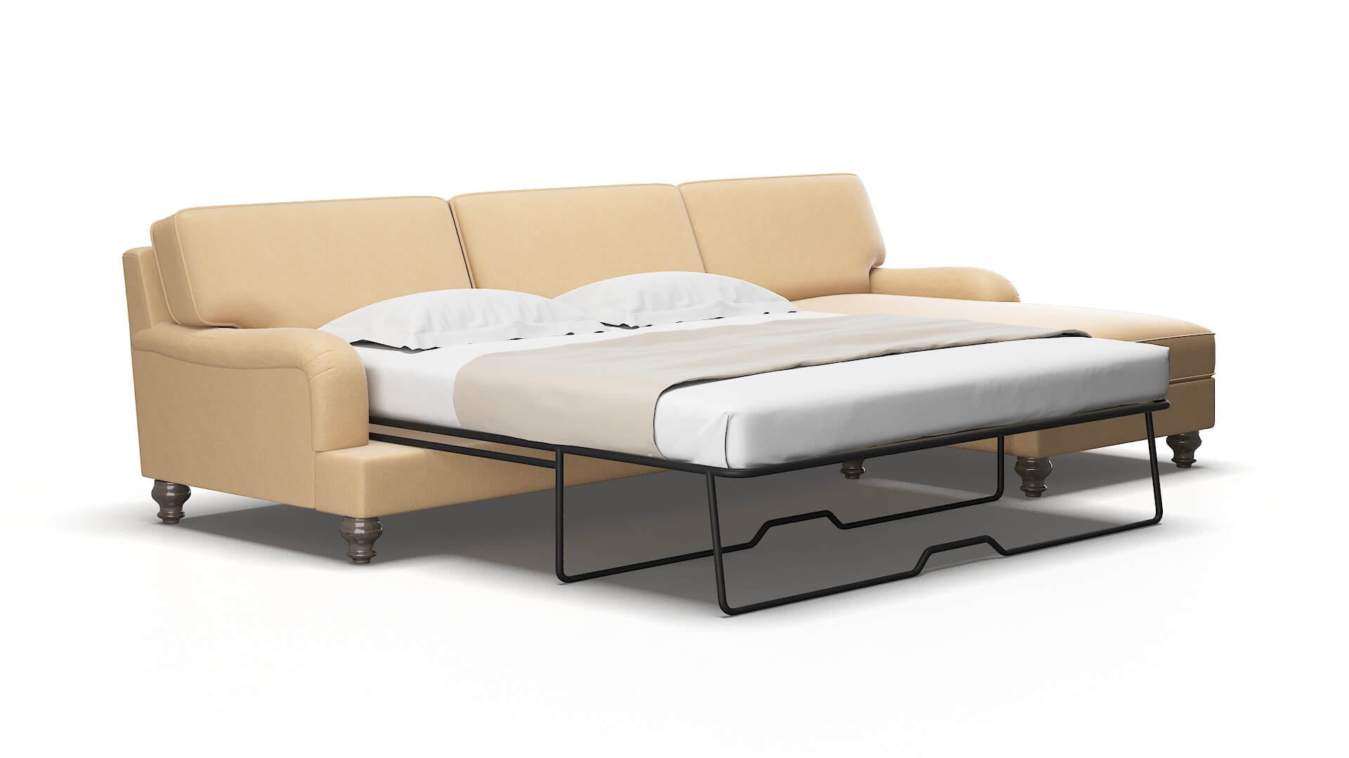 Hamilton Bella Coffee Panel Sleeper Espresso Legs 2