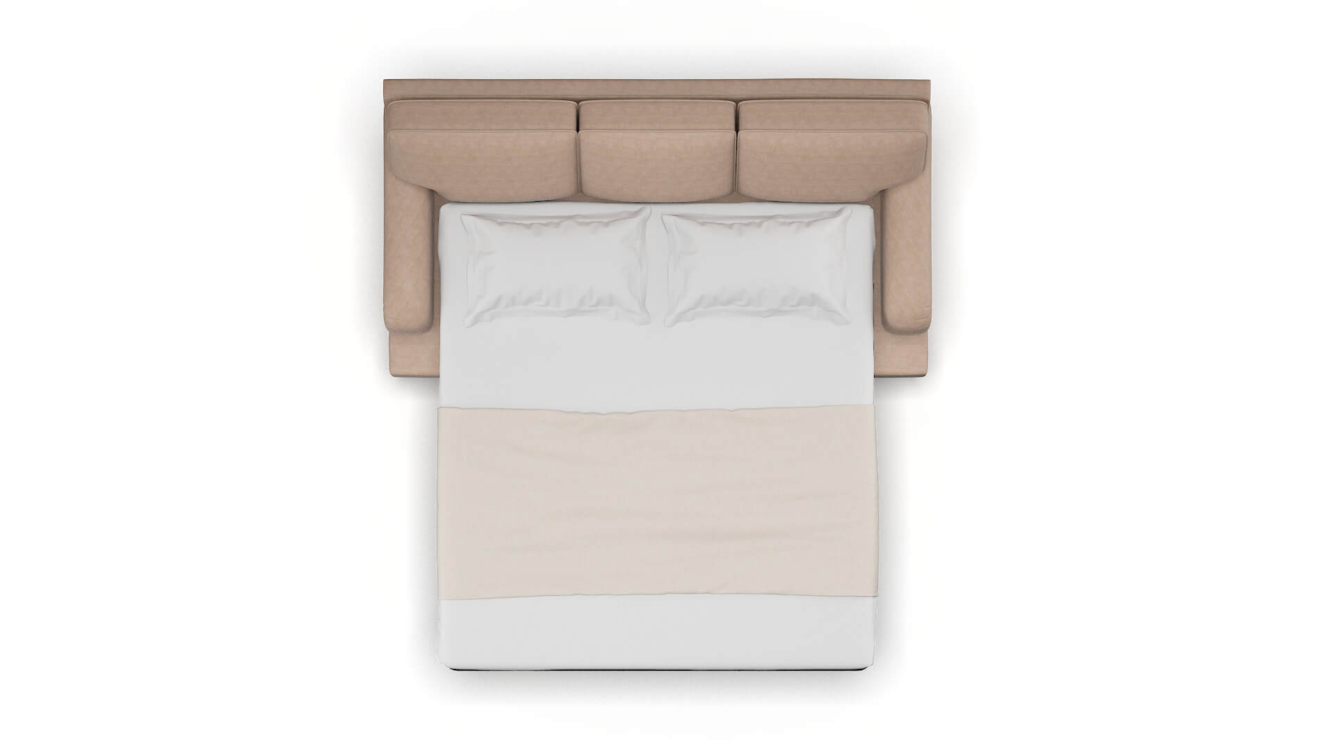 Hamilton Bella Pewter Sofa Sleeper Espresso legs 3