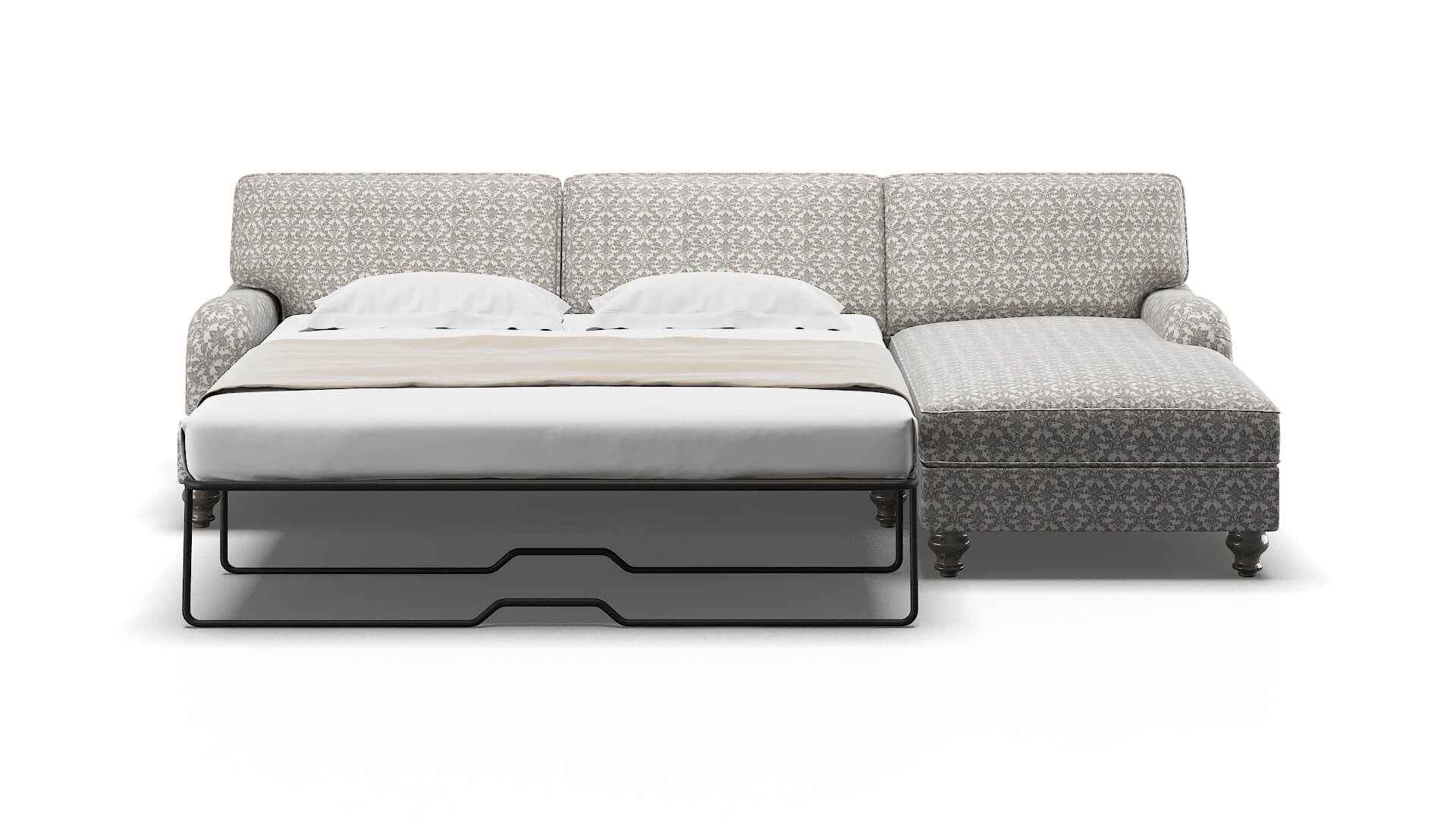 Hamilton Bergamo Dove Panel Sleeper Espresso legs 1