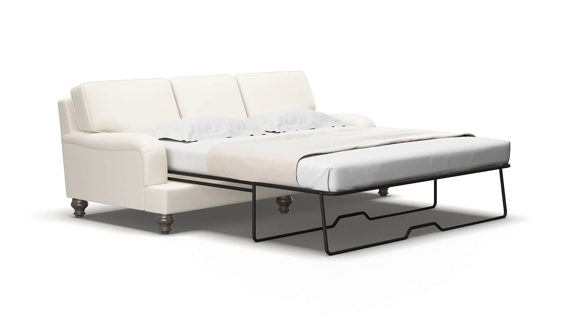 Hamilton Blanche milky Sofa sleeper Espresso Legs  2
