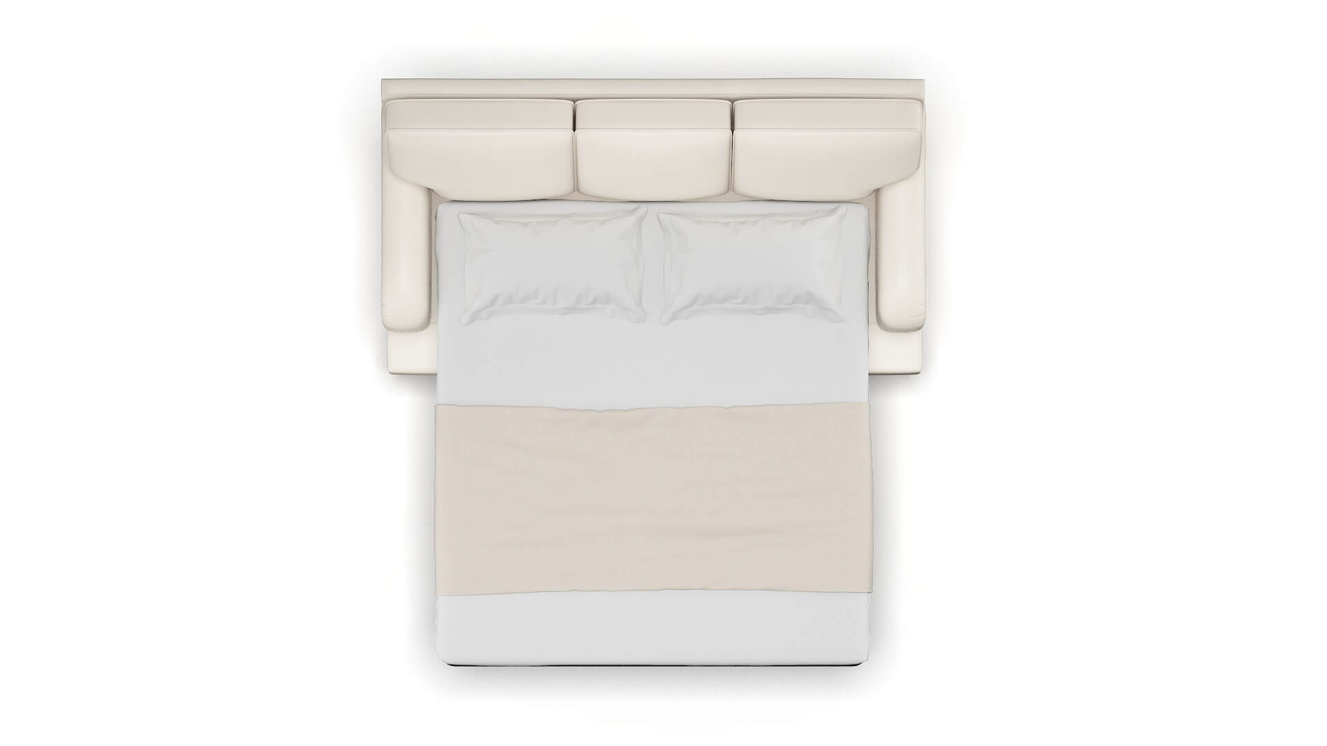 Hamilton Blanche Milky Sofa Sleeper Espresso legs 3