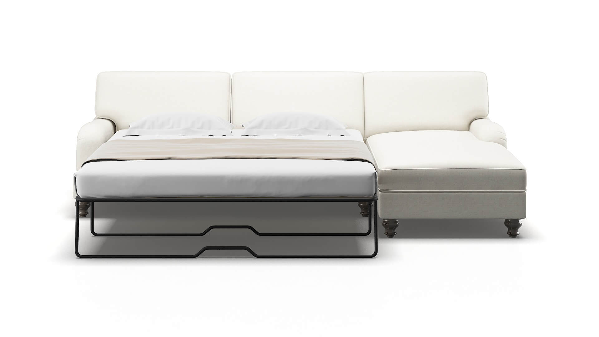 Hamilton Catalina Ivory Panel Sleeper Espresso legs 1