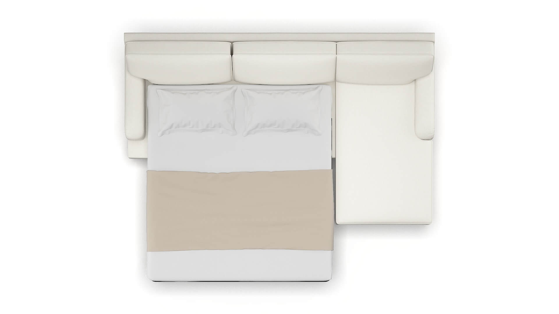 Hamilton Catalina Ivory Panel Sleeper Espresso legs 3