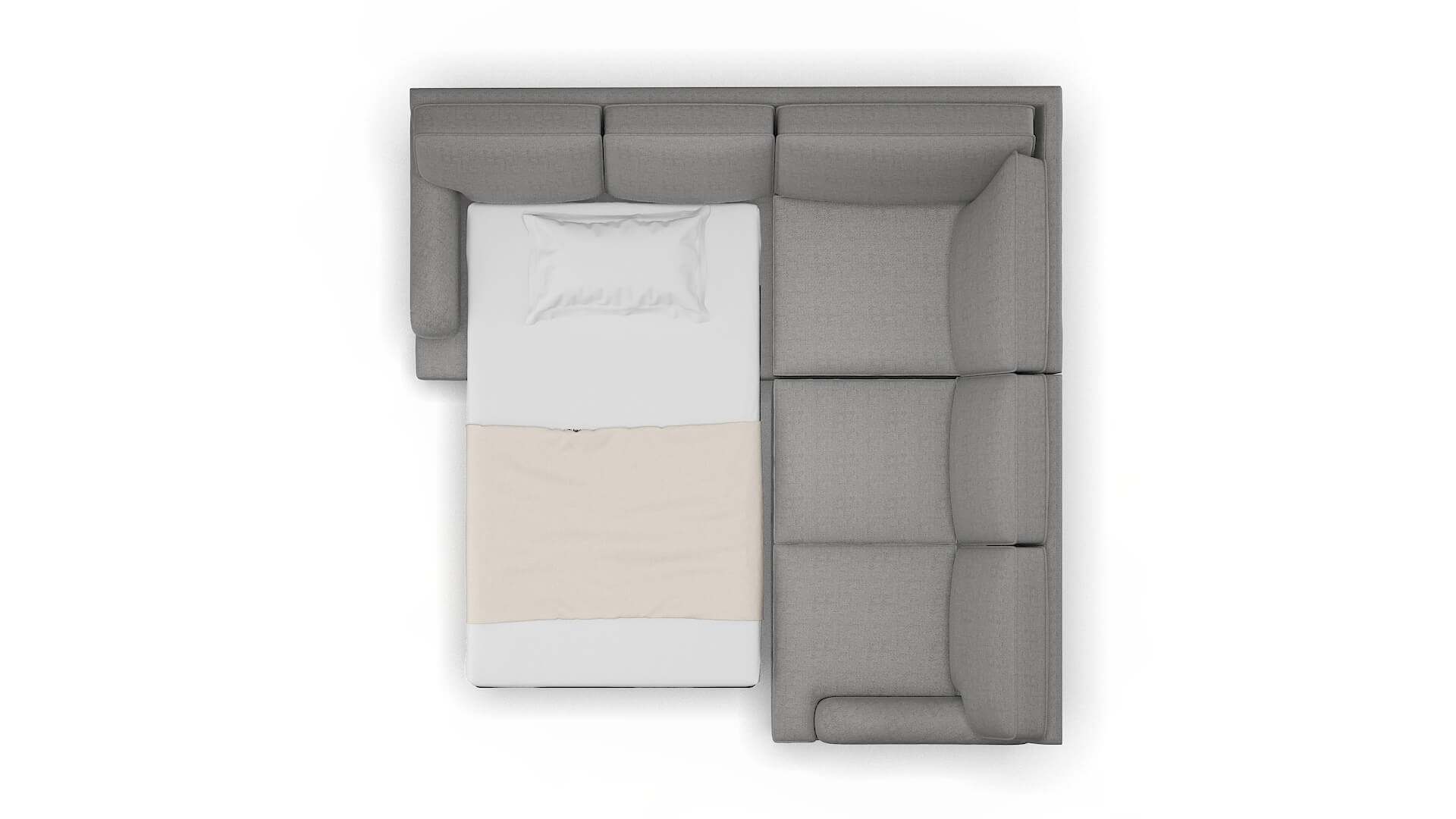 Hamilton Catalina Steel Sectional Sleeper Espresso legs 3