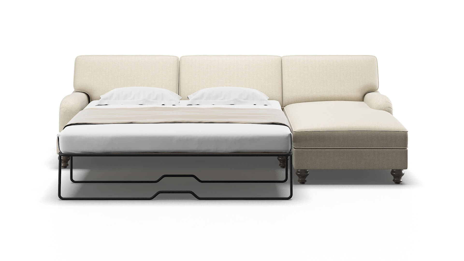 Hamilton Catalina Wheat Panel Sleeper Espresso legs 1