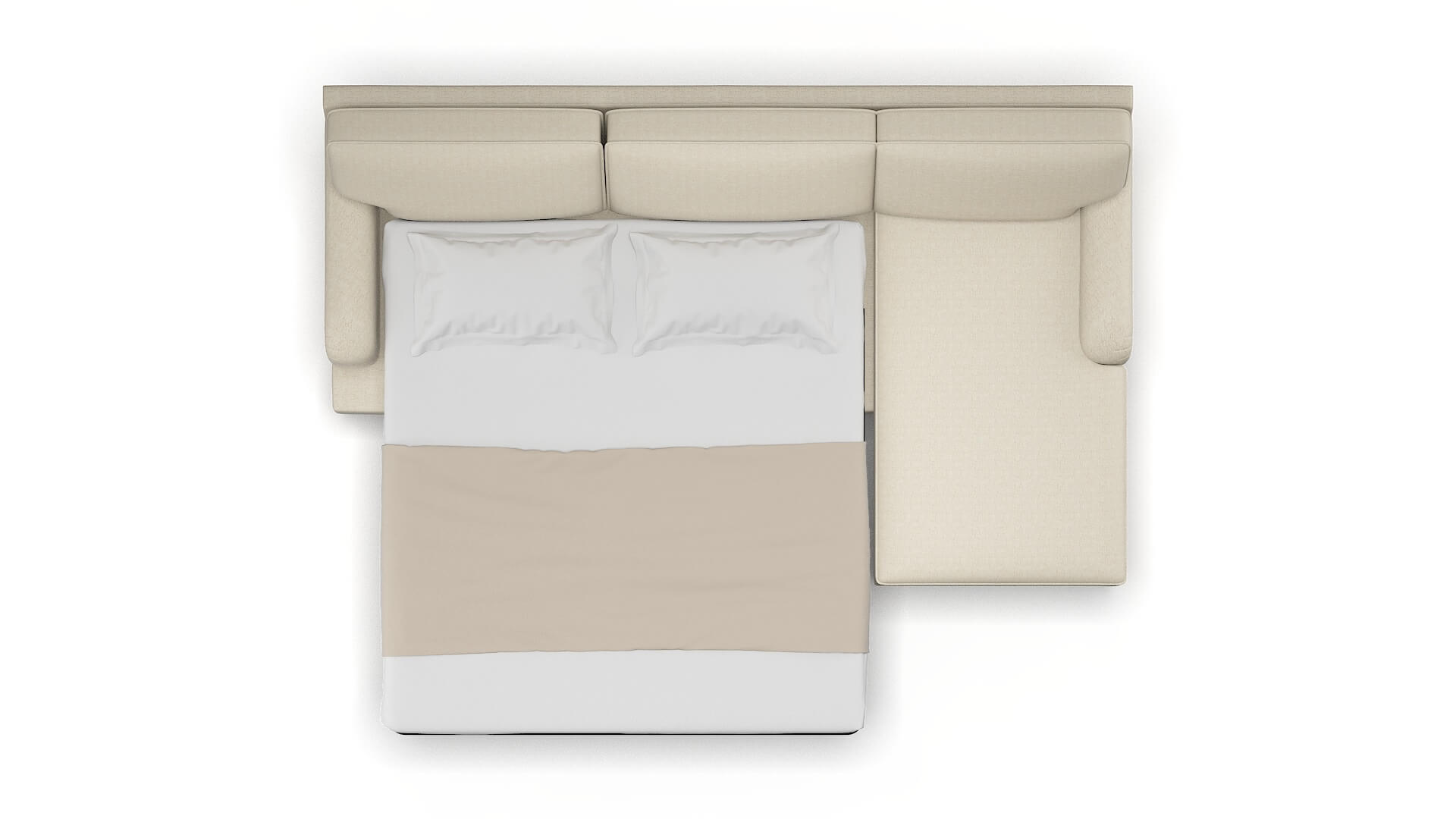 Hamilton Catalina Wheat Panel Sleeper Espresso legs 3