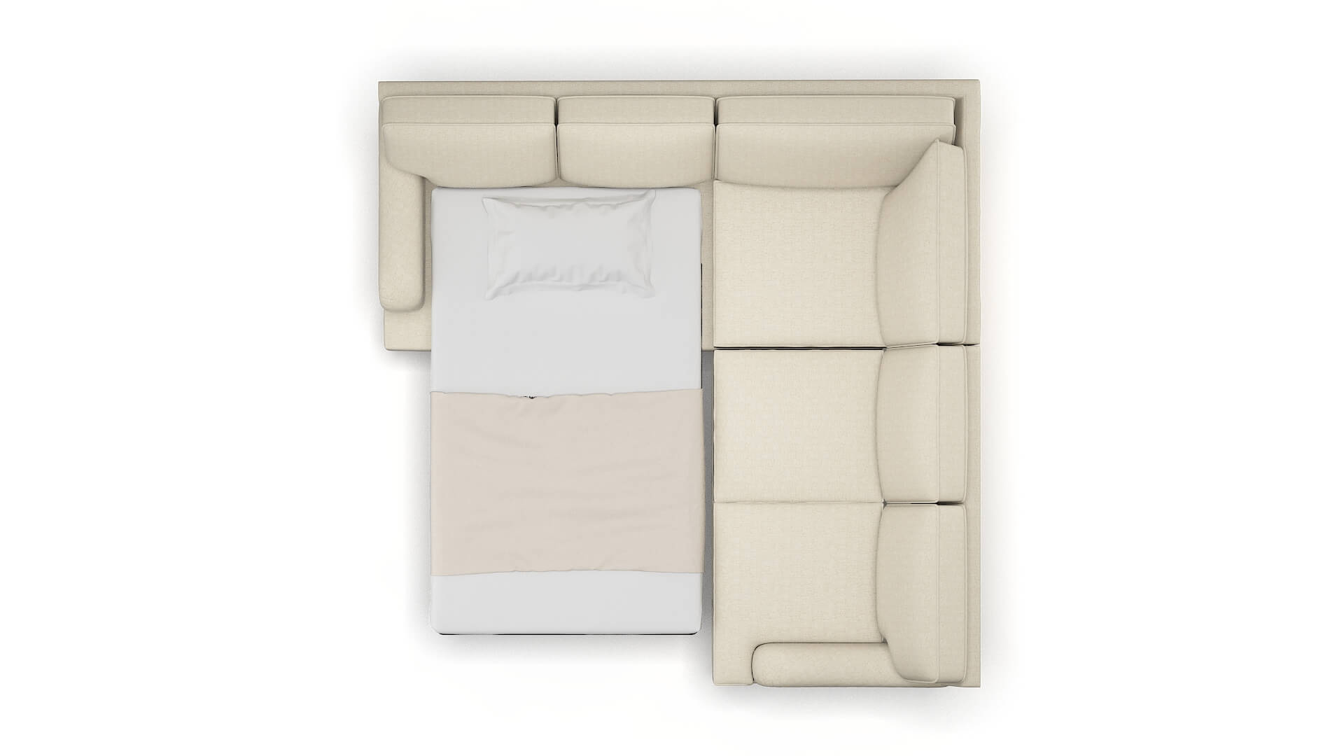 Hamilton Catalina Wheat Sectional Sleeper Espresso legs 3