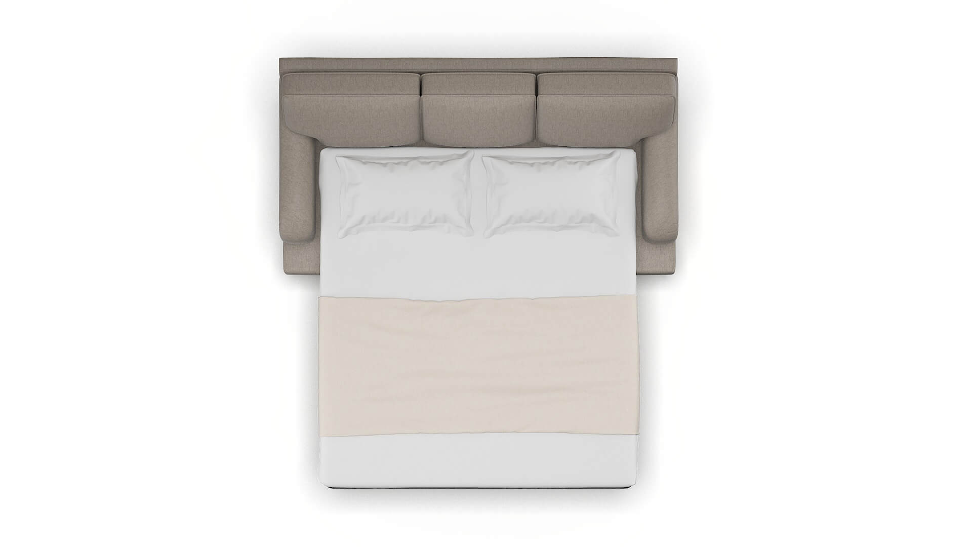 Hamilton Cosmo Taupe Sofa Sleeper Espresso legs 3