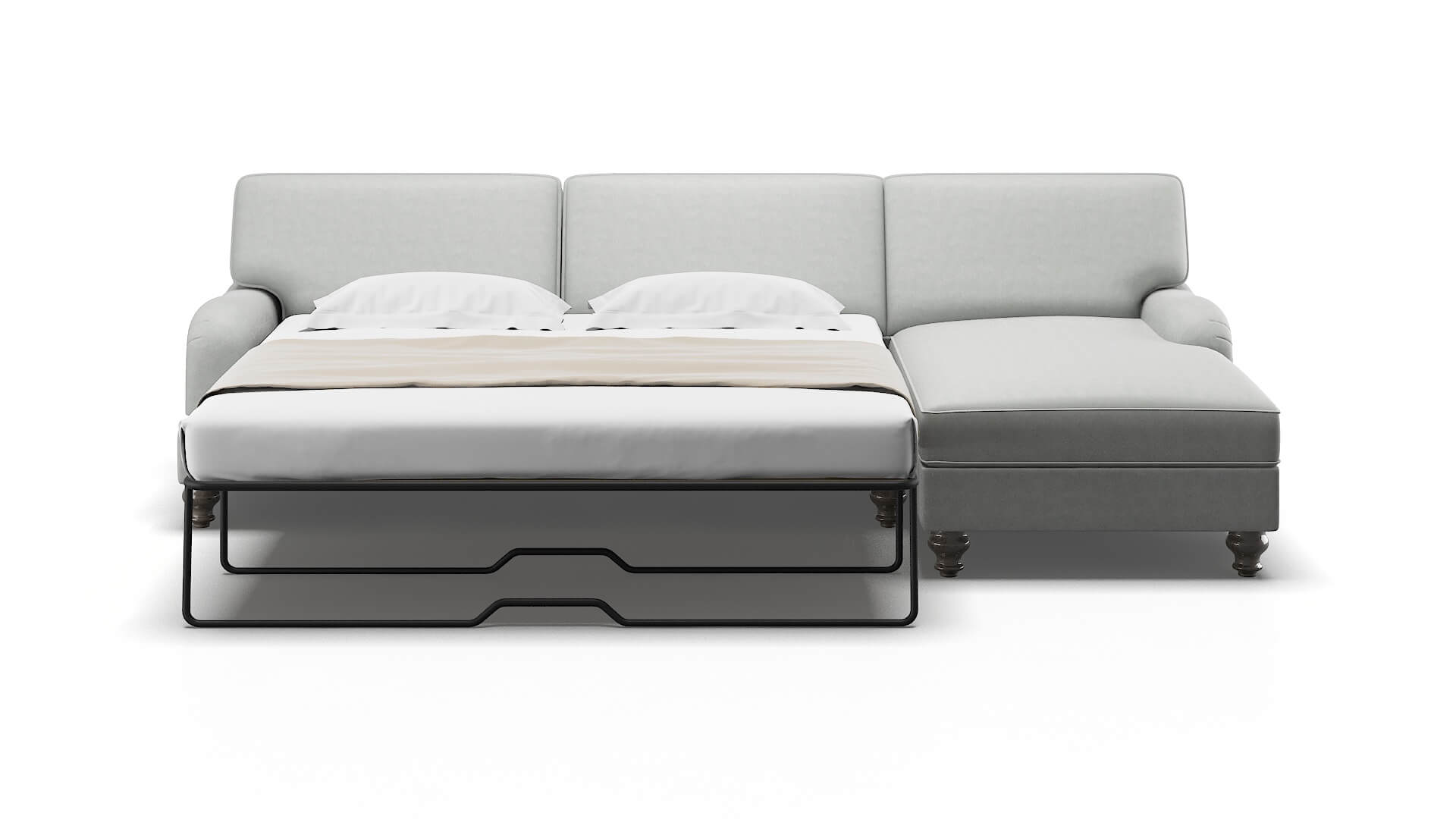 Hamilton Dawson Platinum Panel Sleeper Espresso legs 1