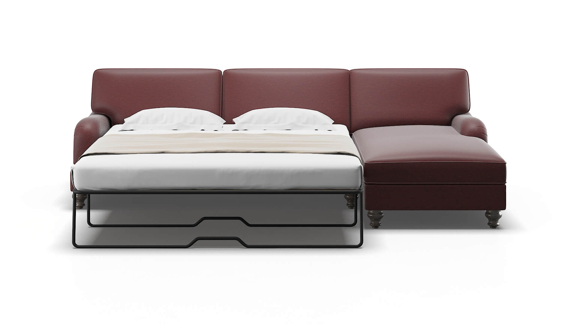 Hamilton Derby Berry Panel Sleeper Espresso legs 1