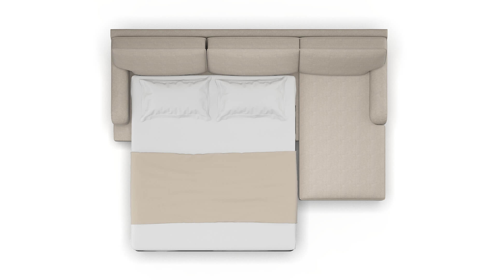 Hamilton Derby Linen Panel Sleeper Espresso legs 3