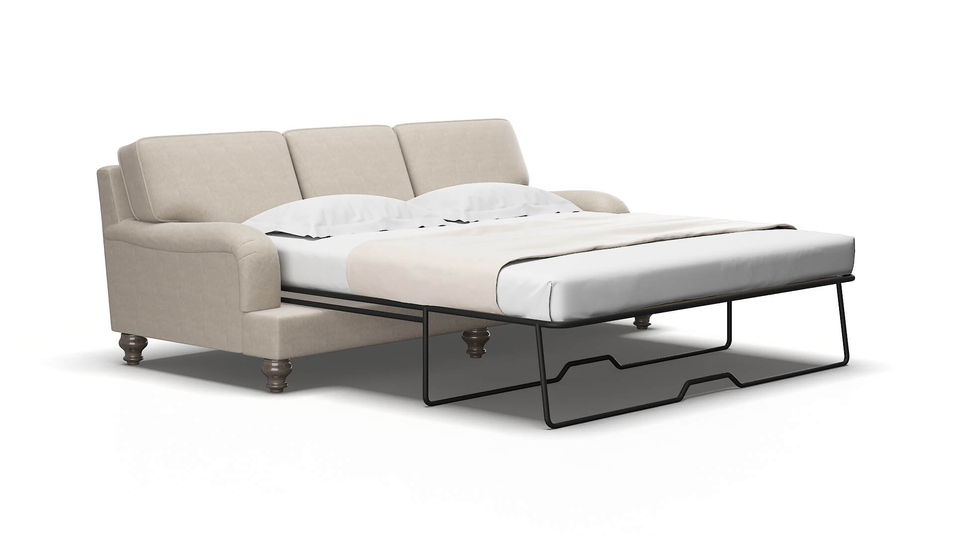 Hamilton Derby Linen Sofa Sleeper espresso legs 2