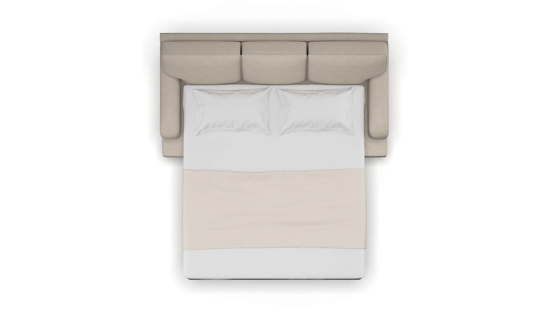 Hamilton Derby Linen Sofa Sleeper Espresso legs 3