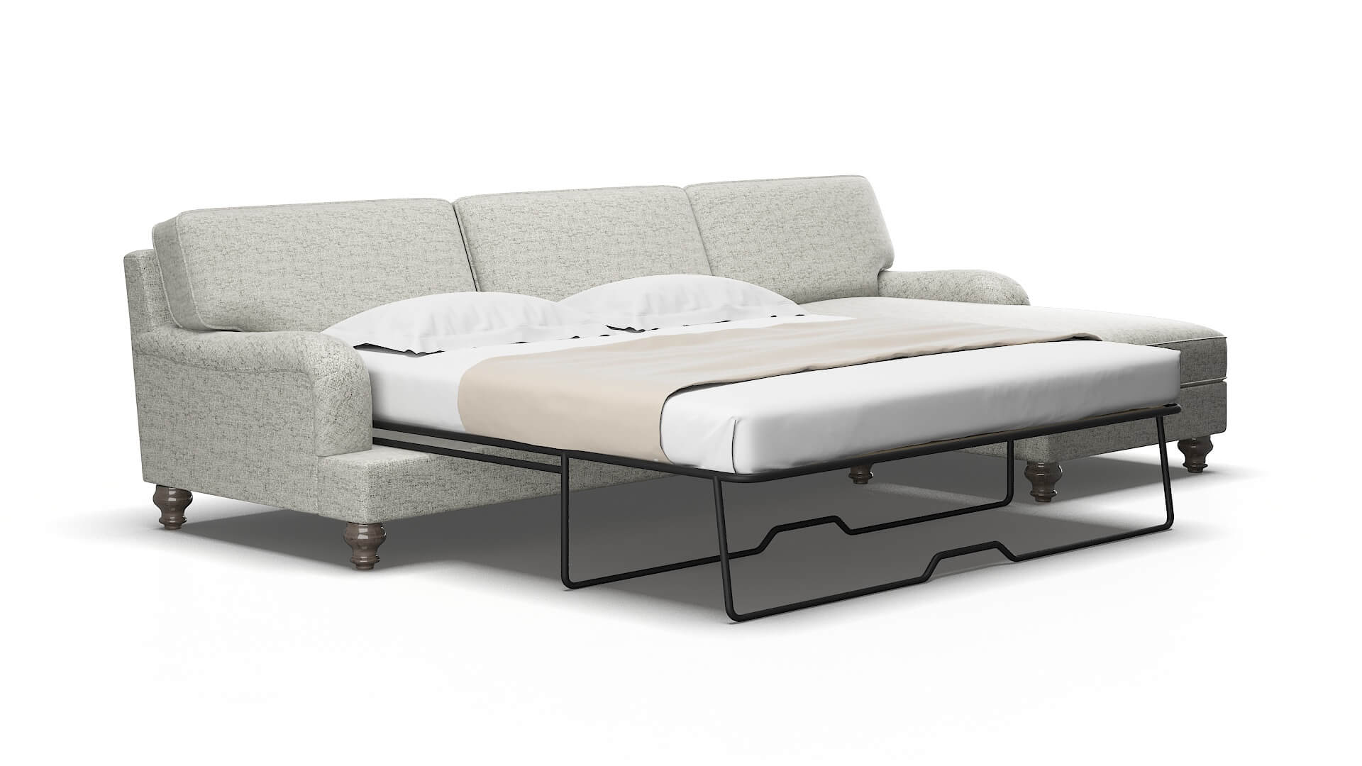Hamilton Derby Silver Panel Sleeper espresso legs 2