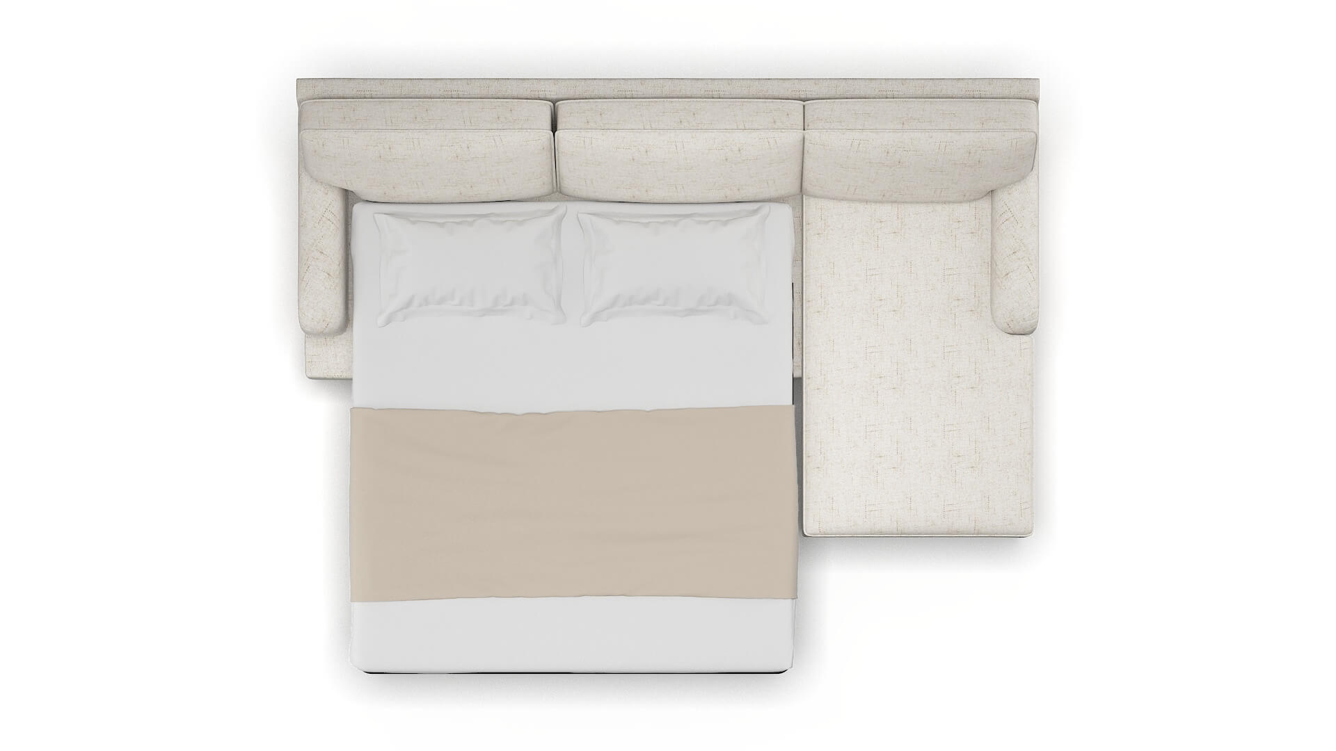 Hamilton Derby Taupe Panel Sleeper Espresso legs 3