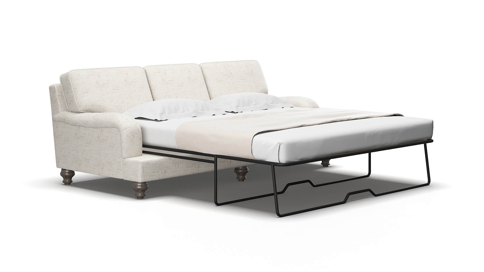 Hamilton Derby Taupe Sofa Sleeper Espresso legs 2