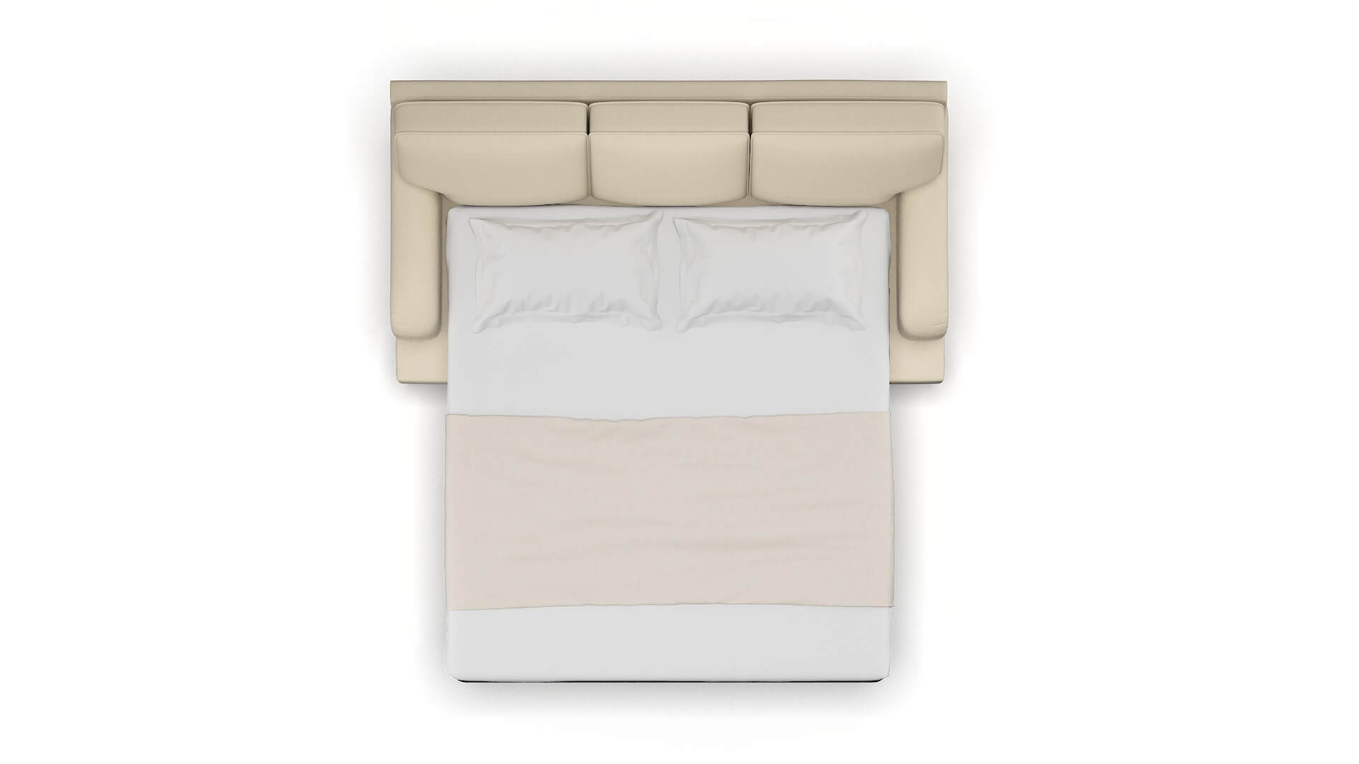 Hamilton Dream_d Almond Sofa Sleeper Espresso legs 3