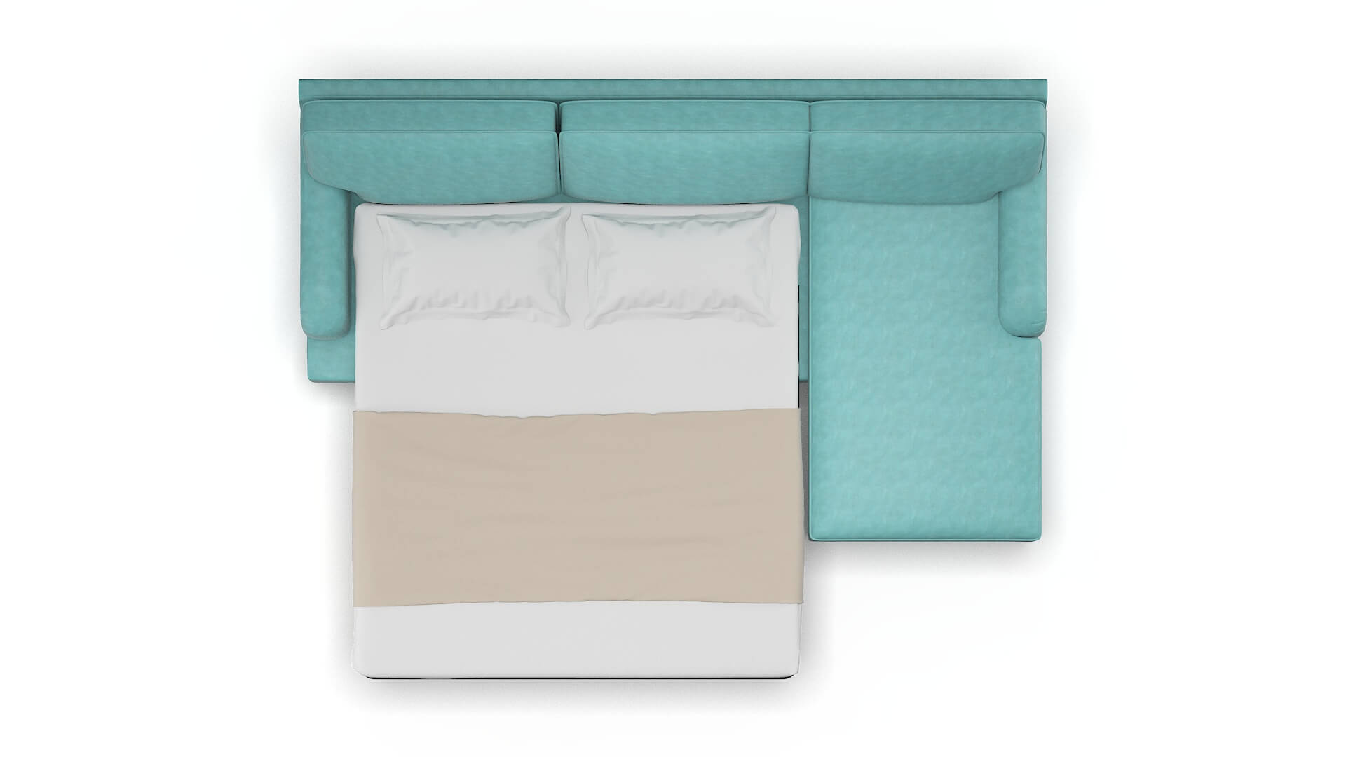 Hamilton Dream_d French_blue Panel Sleeper Espresso legs 3
