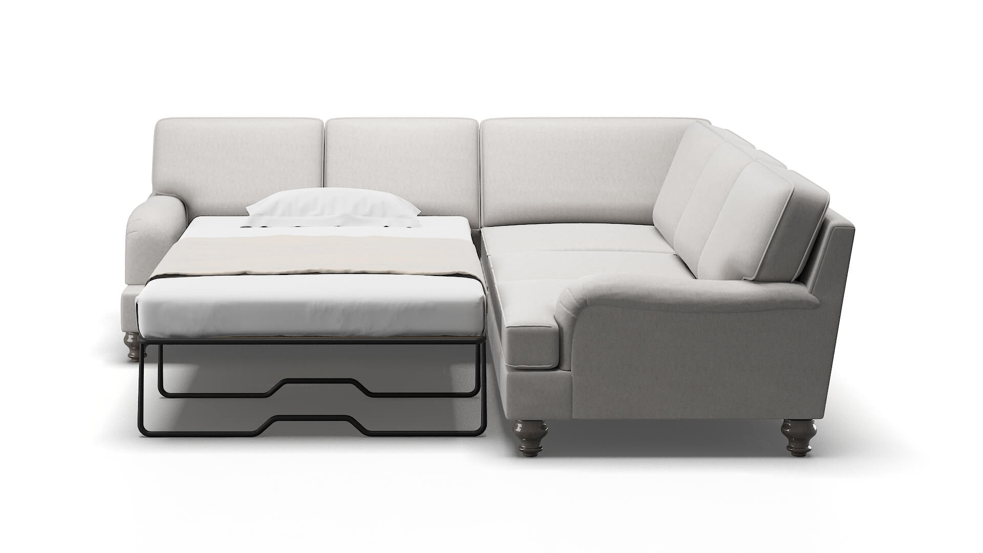 Hamilton Dream_d Sterling Sectional Sleeper Espresso legs 1