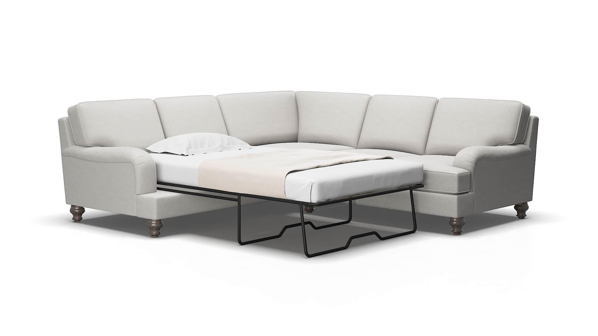 Hamilton Dream_d sterling Sectional sleeper Espresso Legs  2