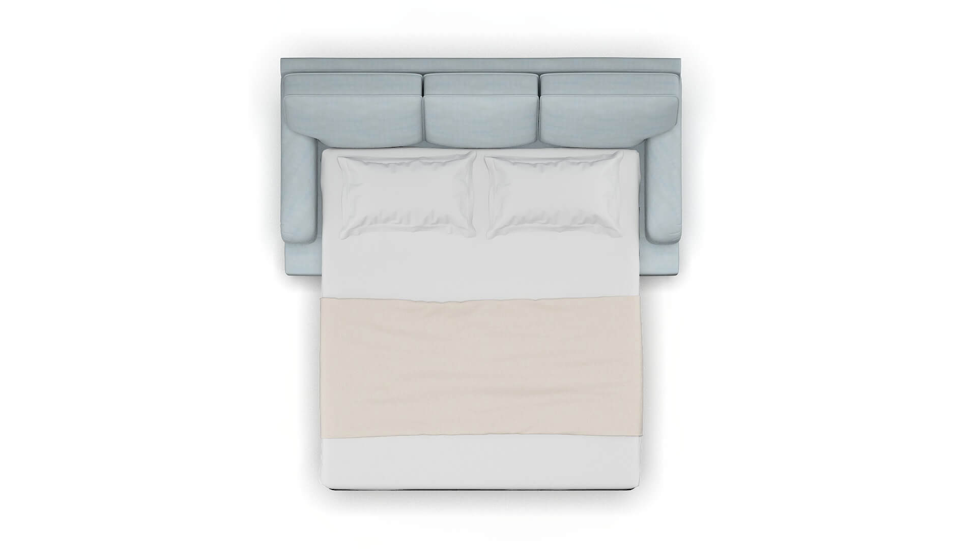 Hamilton Hathaway Aqua Sofa Sleeper Espresso legs 3