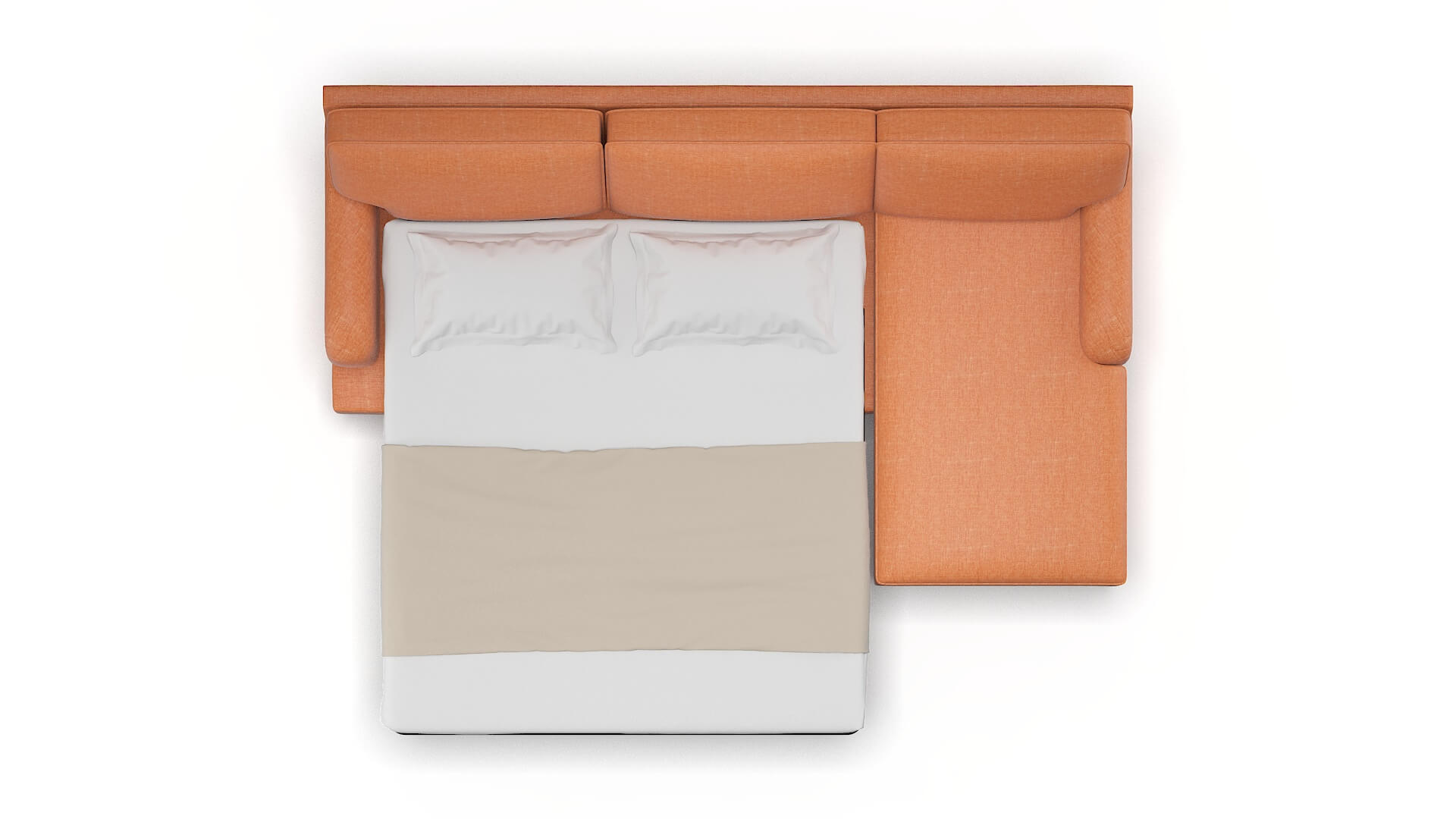 Hamilton Hepburn Appricot Panel Sleeper Espresso legs 3