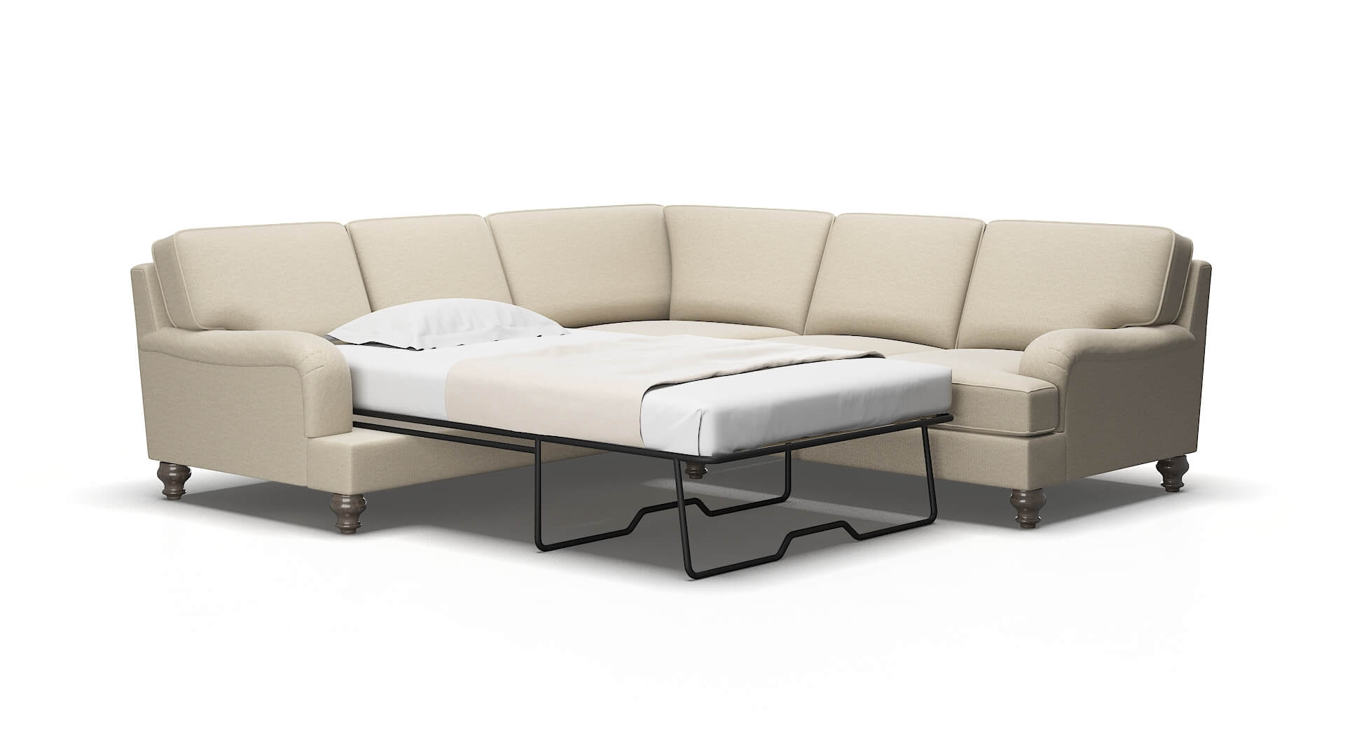 Hamilton Insight barley Sectional sleeper Espresso Legs  2