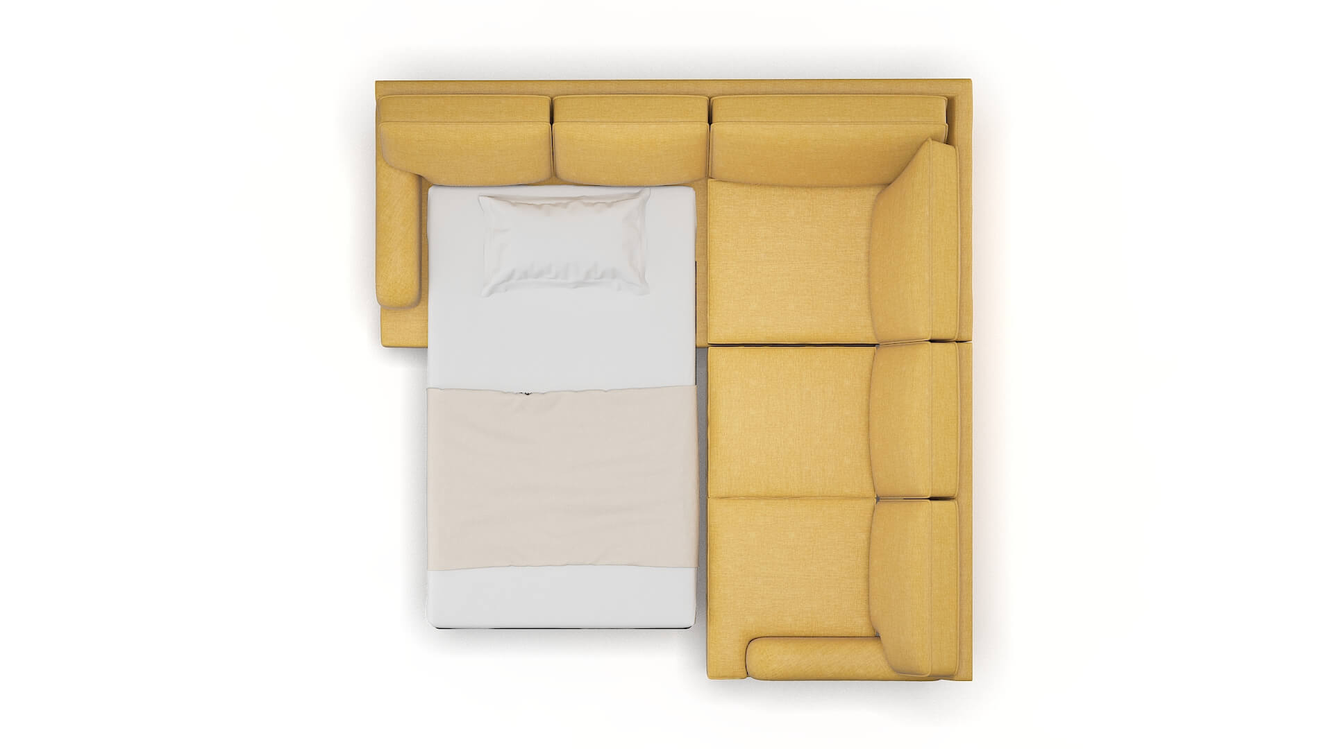Hamilton Insight Citronella Sectional Sleeper Espresso legs 3