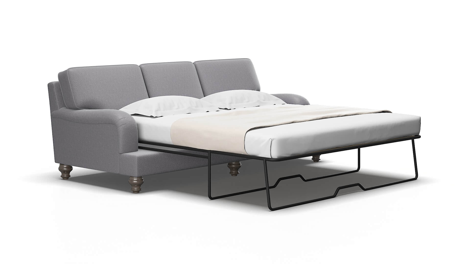 Hamilton Insight Denim Sofa Sleeper Espresso legs 2