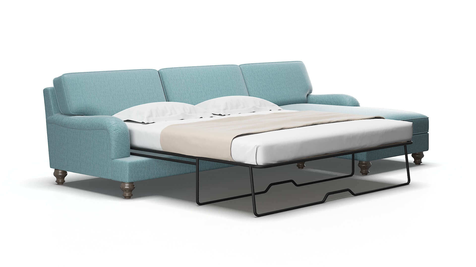 Hamilton Insight peacock Panel sleeper Espresso Legs  2