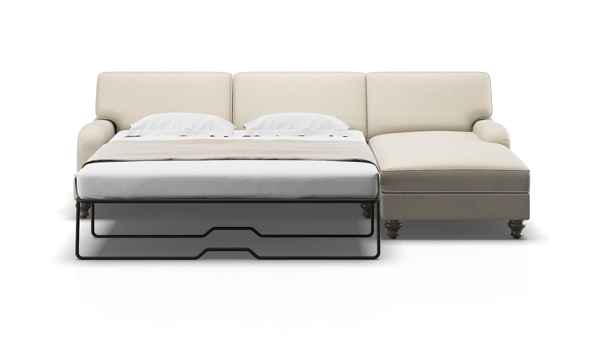 Hamilton Keylargo Almond Panel Sleeper Espresso legs 1