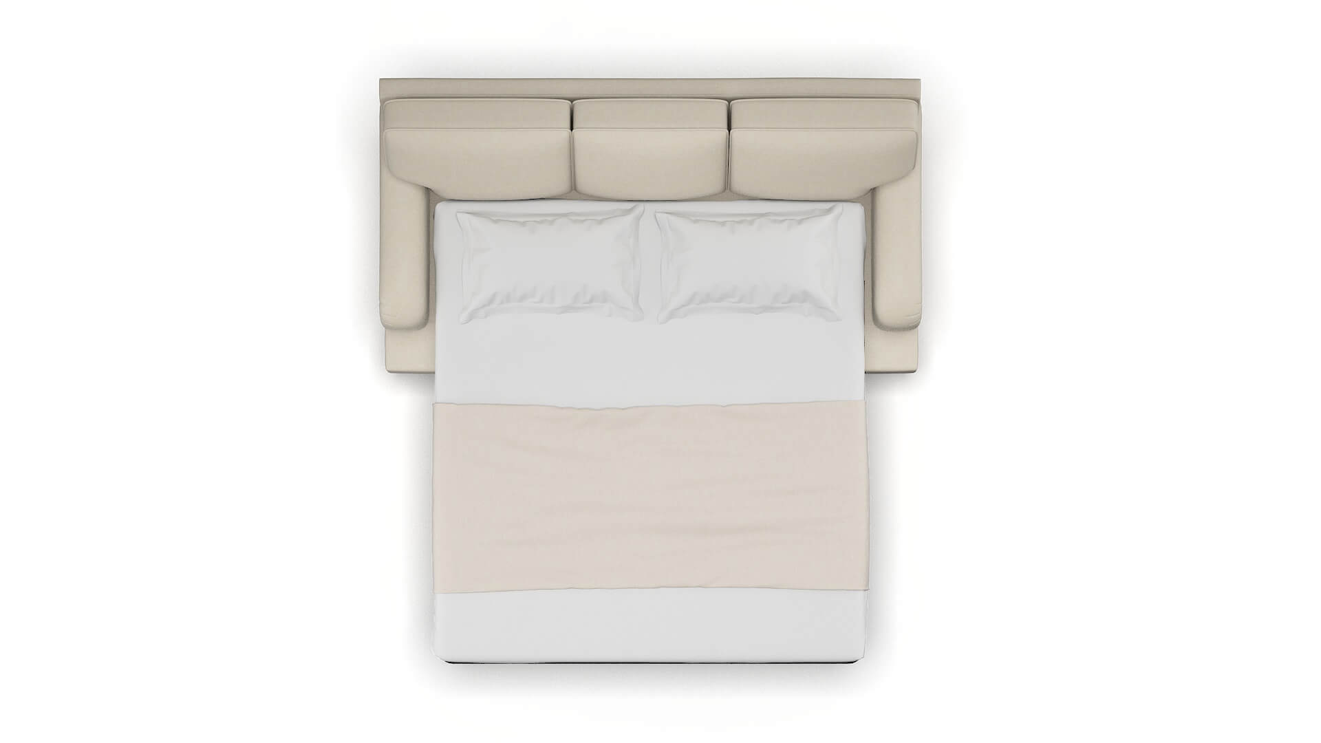 Hamilton Keylargo Almond Sofa Sleeper Espresso legs 3