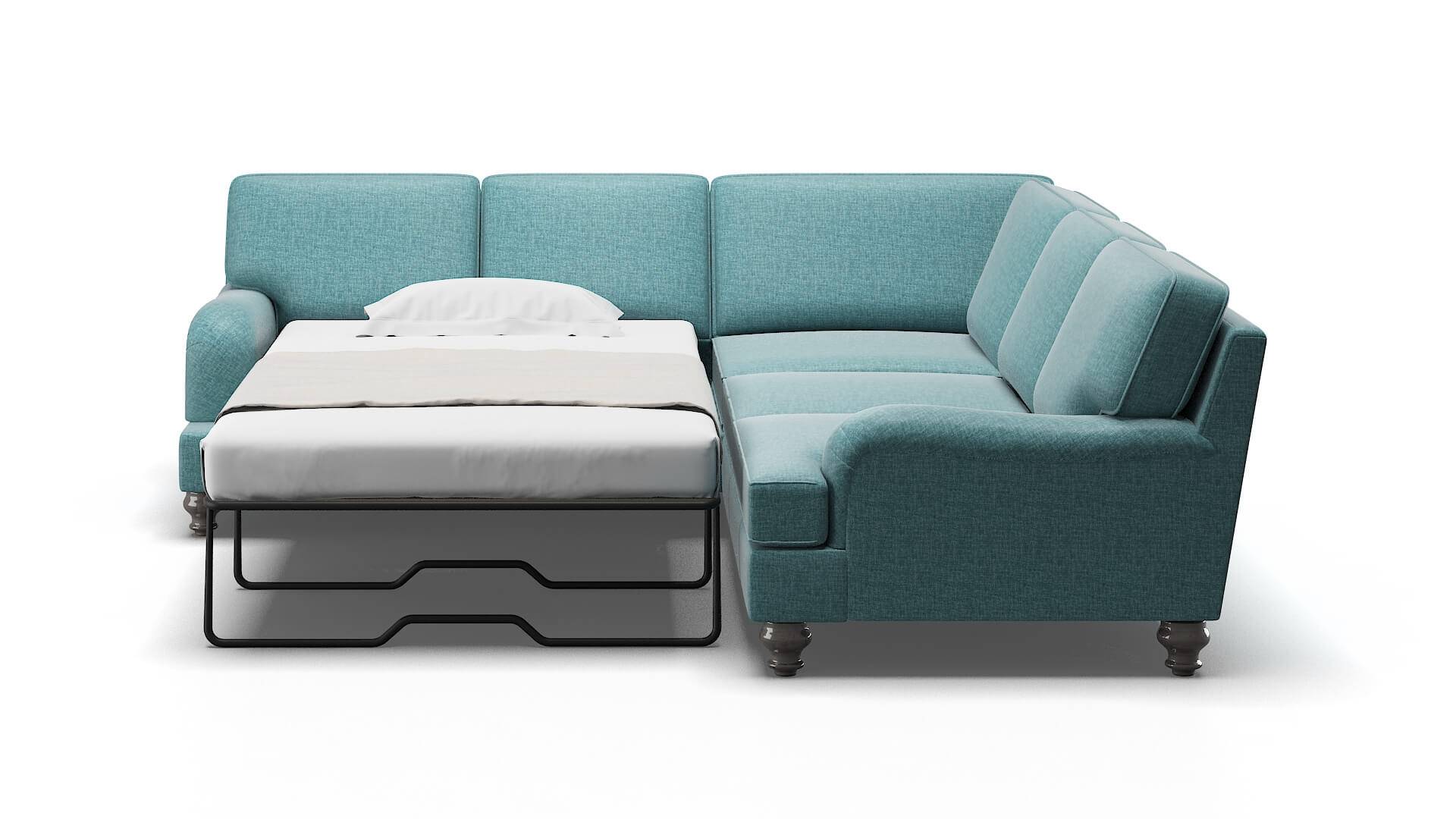Hamilton Keylargo Zenithteal Sectional Sleeper Espresso legs 1