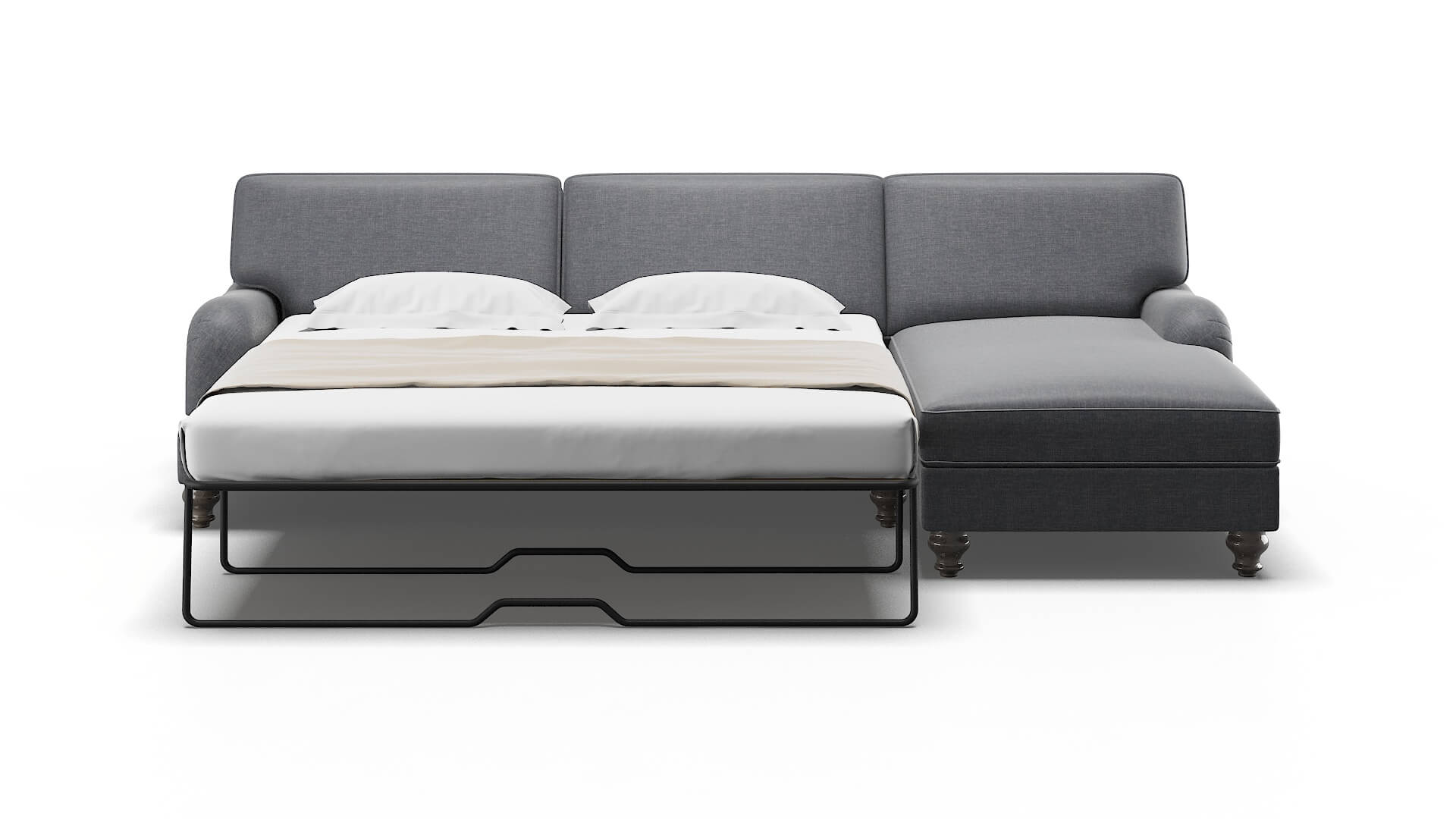 Hamilton Lana Onyx Panel Sleeper Espresso legs 1