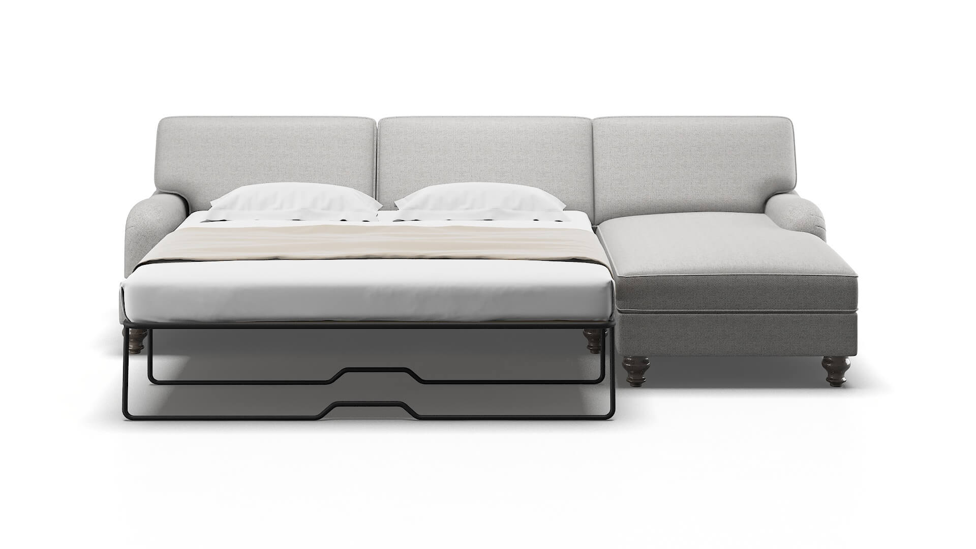 Hamilton Malibu Dove Panel Sleeper Espresso legs 1