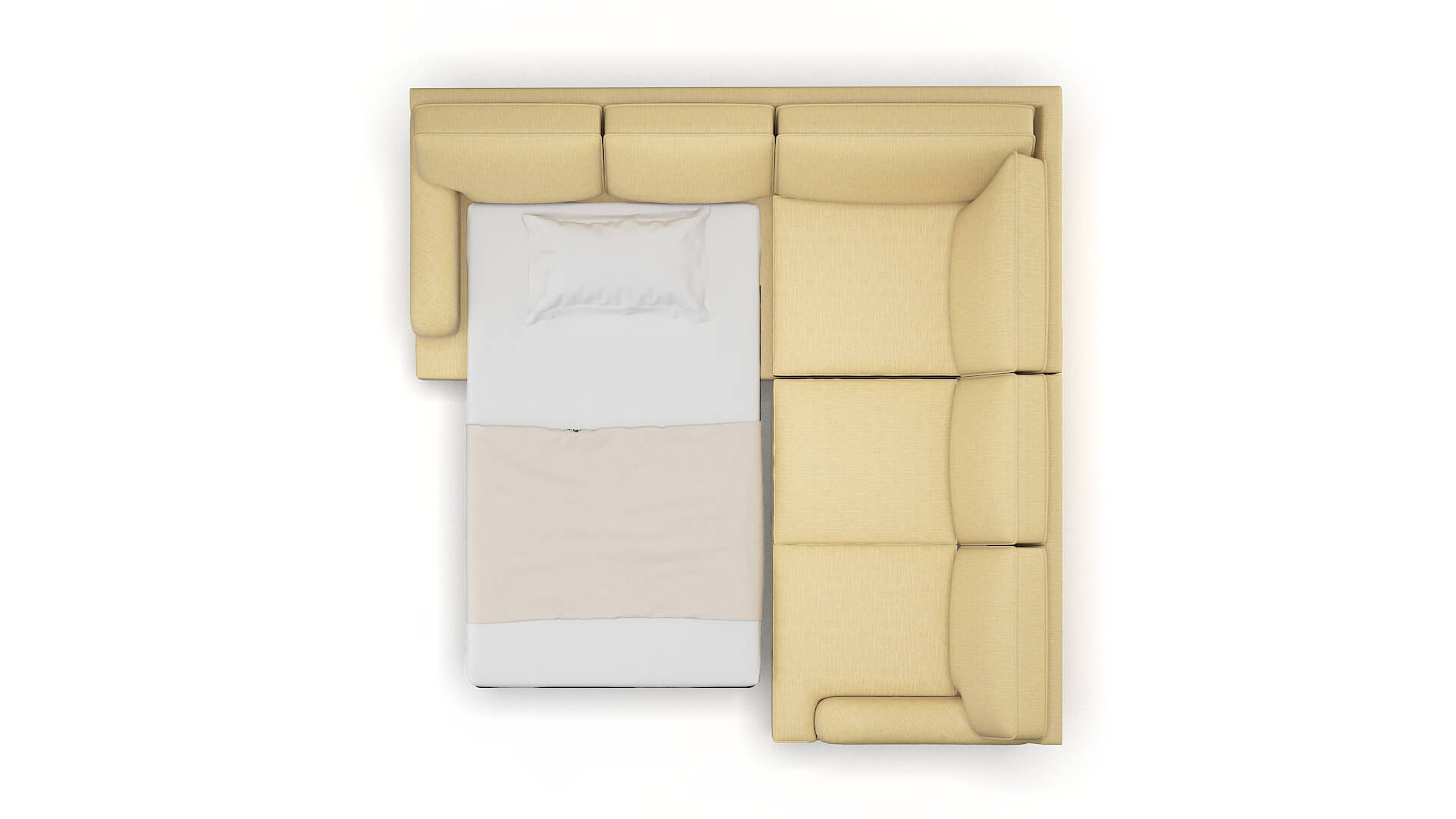 Hamilton Malibu Maize Sectional Sleeper Espresso legs 3