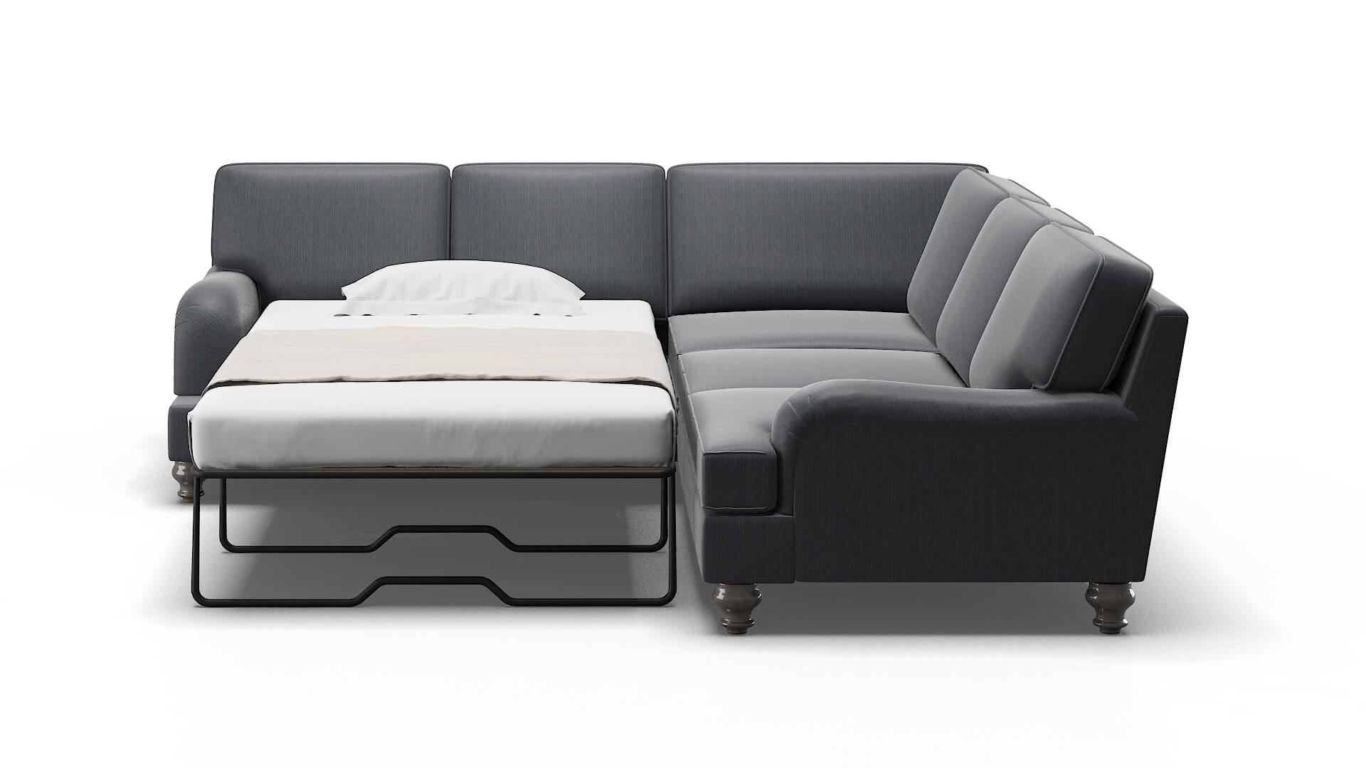 Hamilton Malibu Sea Sectional Sleeper Espresso legs 1