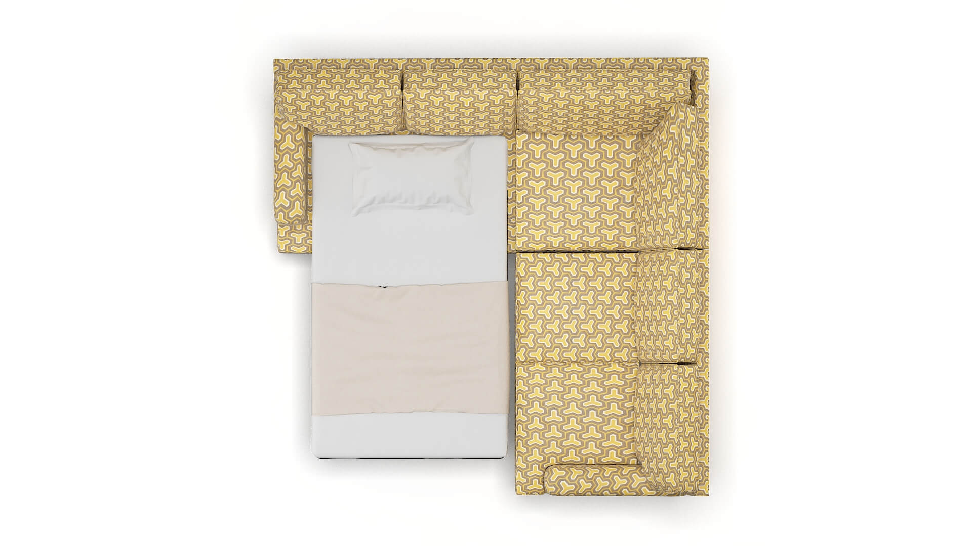 Hamilton Merci Dijon Sectional Sleeper Espresso legs 3